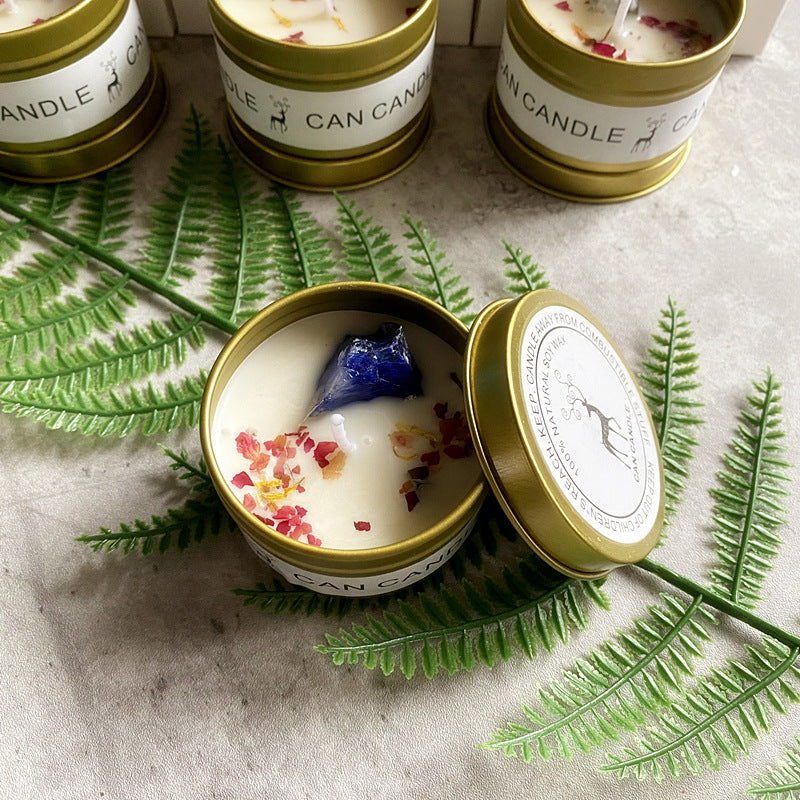 Aromatherapy candles with Crystal Stone & Dried Flower Take Me Home 